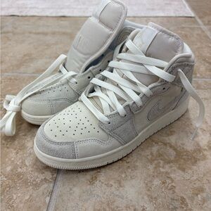 Grey/Cream High-Top Sneakers